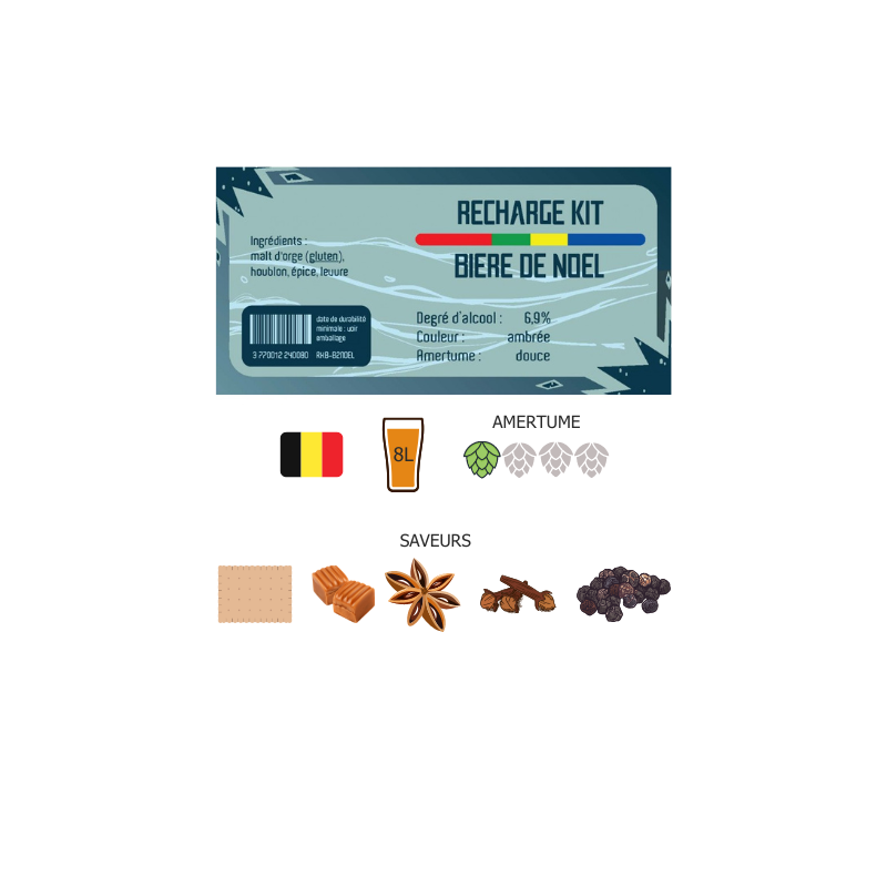 Recharge kit Bière de Noël 8L