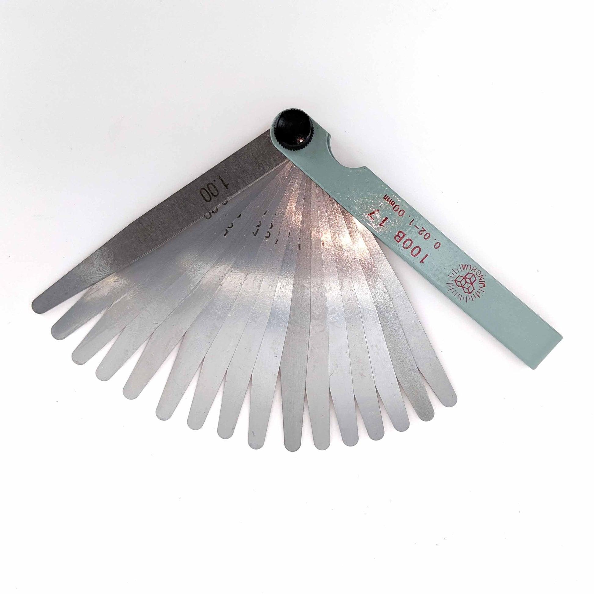 Jeu De Cales De Mesure - 17 Lames De 0,02 à 1 Mm - Acier - Pliable